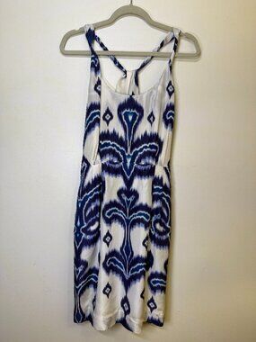 NWT Banana Republic Blue White Ikat Dress
